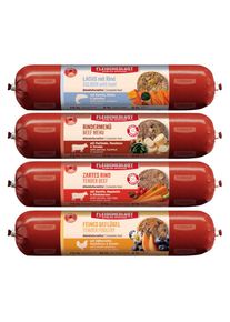 8x400g saucisse Fleischeslust paquet mixte II (4 variétés) pour chien