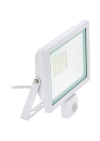 Eglo, Wandleuchte + Deckenleuchte, 64883 FILETTI LED Strahler 10W Sensor Fluter Weiss Neutralweiss IP44