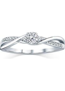 Silvego, Ring, Silver ring with crystals Swarovski FNJR085sw - Circuit: 49 mm, (49, 925 Silber)