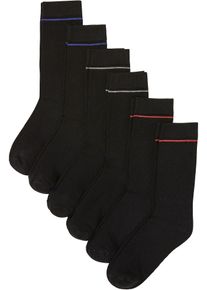 Calzini (pacco da 6 paia) con cotone biologico, Nero, Taglia 39-42, bonprix