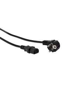Perel Cable de alimentación - color negro - cee 7/7 90° + c13 - l=1.5 m - 3g1.0 mm²