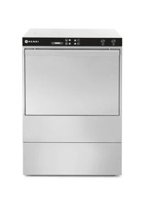 Lave-vaisselle 50x50 - commande électronique, Hendi, avec pompe de vidange, 400V/6600W, 576x645x(H)837mm | Professionnel | HoReCa | CHR