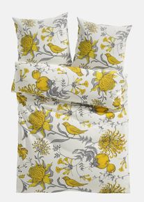 bonprix Lenjerie de pat cu design floral, galben, 1x 80/80 cm, 1x 135/200 cm