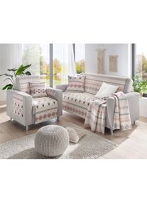 unisex Woonserie in zand ,maat 40x40 cm - Kussenovertrek, WITT, 100% Polyester