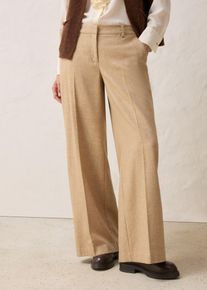 bonprix Wollhose mit Fischgratmuster, beige, Wolle