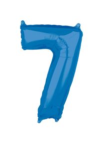 Amscan Ballon aluminium numéro 7 bleu 66cm