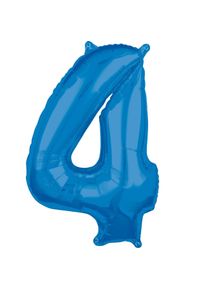 Amscan Ballon aluminium numéro 4 bleu 66cm