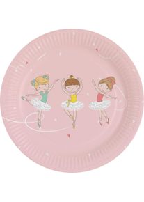 Amscan 8 petites assiettes de fête ballerine 18cm