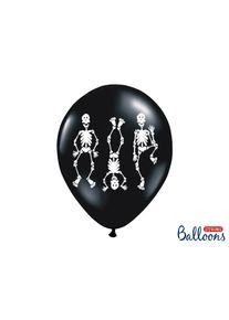 partydeco 6 ballons Squelettes dansants 30cm