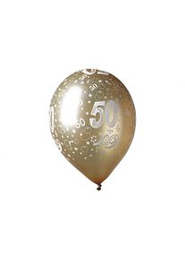 5 ballons colorés 50e anniversaire 30cm
