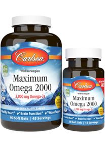 Carlson Labs Maximum Omega 2000, 90 + 30 Kapseln