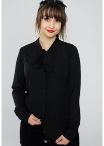 Retrolicious - Helen Retro Black - Blouse - czarny - S - 100% poliestru,Syntetyki
