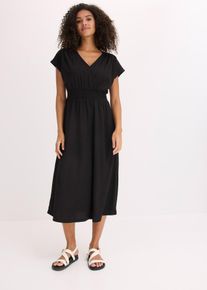 Robe en jersey crêpe aérien - noir - taille 54/56 (XXL) - bonprix