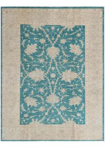 Ziegler Dywan 210x170 Niebieski (Pakistan) Ręcznie Tkany