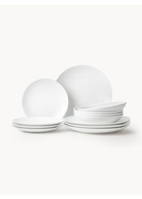 Conjunto de loiça em porcelana Delight Modern, 4 pessoas, conjunto de 12 Branco Porcelana 12 uni. | Westwing Collection