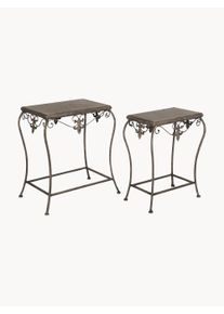 DYKSA.PL Exteriérové pomocné stolíky Chord, 2 ks Hnedá Rôzne veľkosti