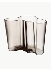 iittala Wazon ze szkła dmuchanego Alvar Aalto, W 16 cm Beżowy Szkło S 21 x W 16 cm