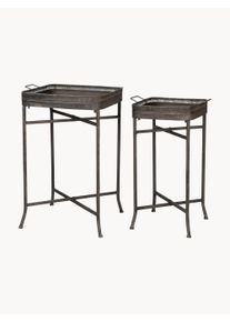 DYKSA.PL Exteriérové pomocné stolíky Mercury, 2 ks Hnedá Rôzne veľkosti