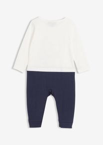 Overall til baby i ren økologisk bomull, blå, størrelse 80/86, bonprix