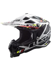 LS2 MX700 Subverter Evo II Stomp, motocross helmet , color: White/Black , size: L