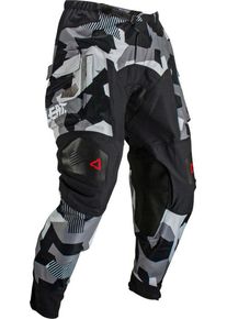 Leatt 4.5 HydraDri Forge, pantalon textile imperméable , couleur: Noir/Gris/Gris Clair , taille: M