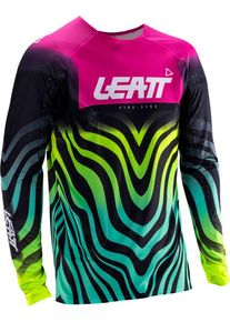 Leatt 5.5 UltraWeld V26 Tiger, koszulka , kolor: Różowy/Czarny/Neonowyowy-Żółty/Turkusowy , rozmiar: L
