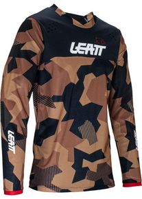 Leatt 4.5 Enduro Stone, maillot , couleur: Noir/Marron/Marron Fonc&eacute; , taille: L