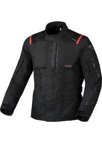 Macna Rancher 2.0, veste textile imperméable , couleur: Noir/Rouge , taille: 6XL