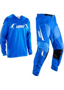 Leatt 3.5 Ride Kit V26, ensemble jersey/pantalon textile , couleur: Bleu/Blanc , taille: XS