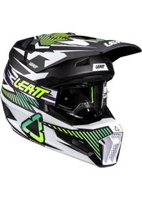 Leatt 3.5 V26 Storm, motocross helmet , color: Matt White/Black/Yellow/Green , size: L