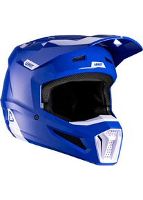 Leatt 2.5 Solid V26, motocross helmet , color: Blue/White , size: M