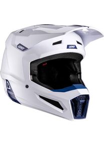Leatt 2.5 Solid V26, motocross helmet , color: White/Dark Blue , size: M