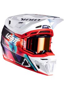 Leatt 8.5 V26 Royal, motocross helmet , color: White/Red/Blue , size: S
