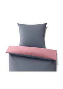 Tchibo - Pościel z mikrowł&oacute;kna i flaneli - kolor: niebieski/r&oacute;żowy