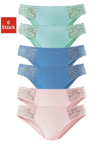 Petite Fleur Damen Jazz-Pants Slips in blau, rosé, mint ,Größe 32/34, Witt, 93% Baumwolle, 7% Elasthan
