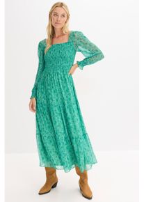 bonprix Dámska Džersejové šaty, maxi, zelená, 40/42