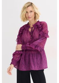 bonprix Dámska Šifónová blúzka s volánmi, fialová, 46