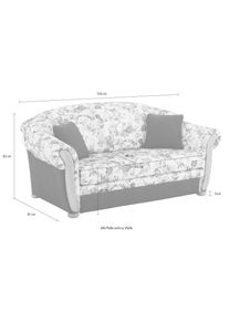 Home Affaire 2-Sitzer »Milano in beige, Größe B/H/T: 159 cm x 83 cm x 81 cm