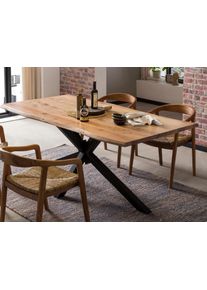 Sit Baumkantentisch mit Baumkante wie gewachsen in braun, Größe B/H/T: 180 cm x 78 cm x 90 cm