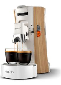Philips Senseo Kaffeepadmaschine »Select ECO CSA240/20, mit drei Kaffee-Einstellungen« aus 21% rec. Plastik, Memo-Funktion in weiß