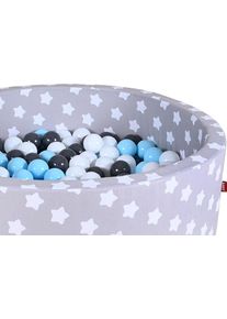 KNORRTOYS Bällebad »Soft, Grey White Stars« mit 300 Bälle creme/Grey/lightBlue; Made in Europe in weiß