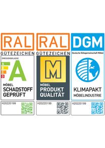 Sit & More Sit&More 3-Sitzer »Sonoma« mit Federkern in grau, Größe B/H/T: 189 cm x 91 cm x 90 cm