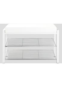 Bank in weiß, Größe B/H/T: 80 cm x 52 cm x 30 cm