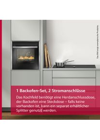 Neff Backofen-Set »B2CCG6AK3« mit Teleskopauszug nachrüstbar Pyrolyse-Selbstreinigung mit pyrolytischer Selbstreinigung in schwarz