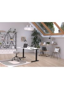 Germania Schreibtisch »Downey« höhenverstellbar von 68-91 cm in schwarz-weiß, Größe B/H/T: 120 cm x 91 cm x 80 cm
