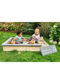 Muddy Buddy Sandkasten »Highway Hero« natur - lavagrau in beige, Größe B/H/L: 125 cm x 20 cm x 135 cm