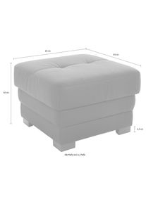 COTTA Hocker »Royale« in schwarz, Größe B/H/T: 65 cm x 42 cm x 65 cm