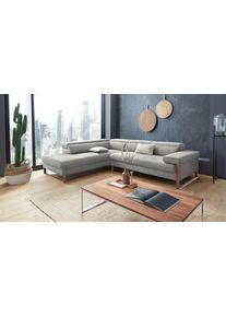 W.Schillig Ecksofa »finn in grau, Größe B/H/T: 281 cm x 71 cm x 230 cm