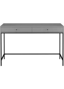 Mid.you Schreibtisch , Grau , Metall , Uni , 2 Schubladen , rechteckig , U-Form , 120x76x50 cm , Stauraum , Büromöbel, Schreibtische, Schreibtische
