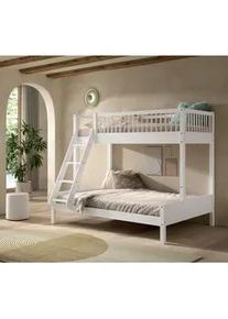 Vipack Etagenbett , Weiß , Holz , Buche , massiv , Höhe ca. 26 cm , 90x140 cm , Babymöbel & Kindermöbel, Kinderzimmer & Jugendzimmer, Stockbetten